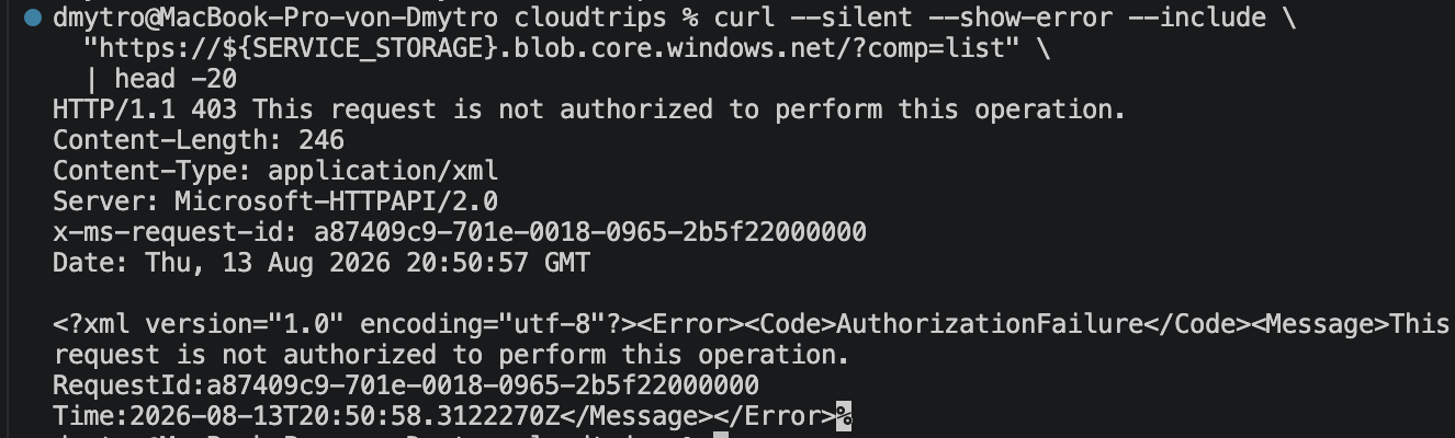 Cloud-Shell-Anfrage wird außerhalb des erlaubten Service-Endpoint-Subnetzes abgelehnt